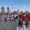 Сотни человек вышли на акцию солидарности с Беларусью в Праге - Фото