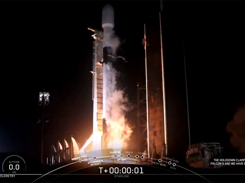 SpaceX запустила на орбиту новую партию интернет-спутников Starlink - Фото