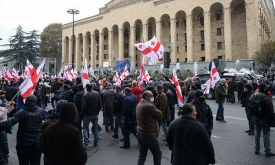 В Грузии оппозиция опять митингует против итогов парламентских выборов - Фото