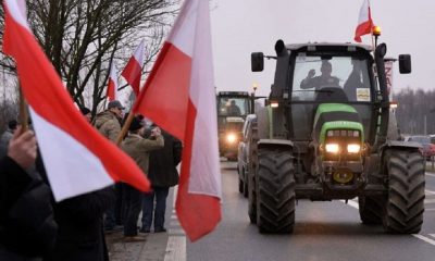 Польские фермеры перекрыли тракторами дорогу в Варшаве - Фото