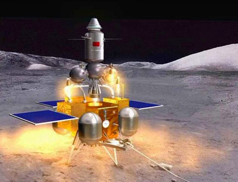 Китайский аппарат «Чанъэ-5» взлетел с Луны с образцами грунта - Фото