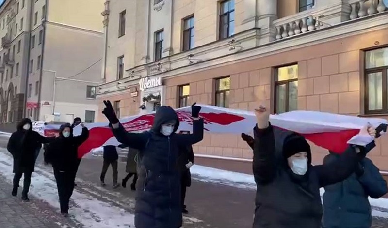 В Беларуси задержали около пяти человек призывавших к митингу в период проведения ВНС - Фото