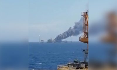 В Мексиканском заливе произошел взрыв на нефтяной платформе Pemex - Фото